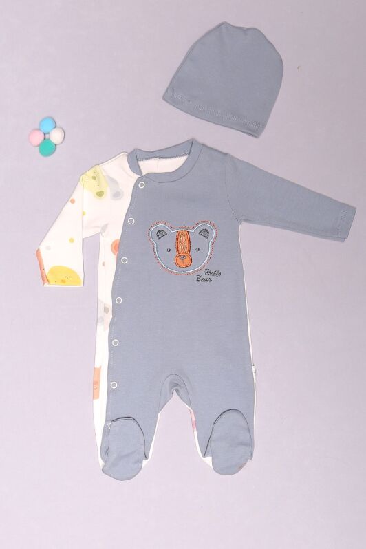 3-12 Aylık Bebek Tulum Gri - 01101.1803. - 1