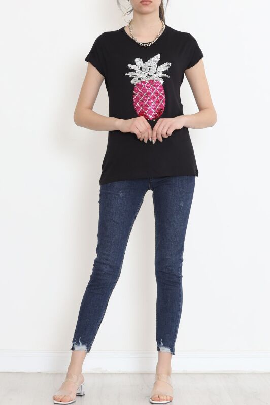 Ananas Pullu Bluz Siyah - 17125.599. - 4
