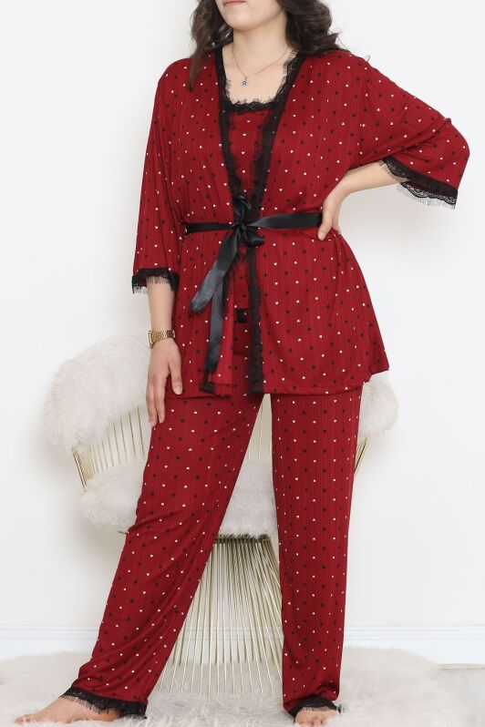 Battal Pegasus Set Pijama Takımı Açıkbordo - 670.1287. - 1