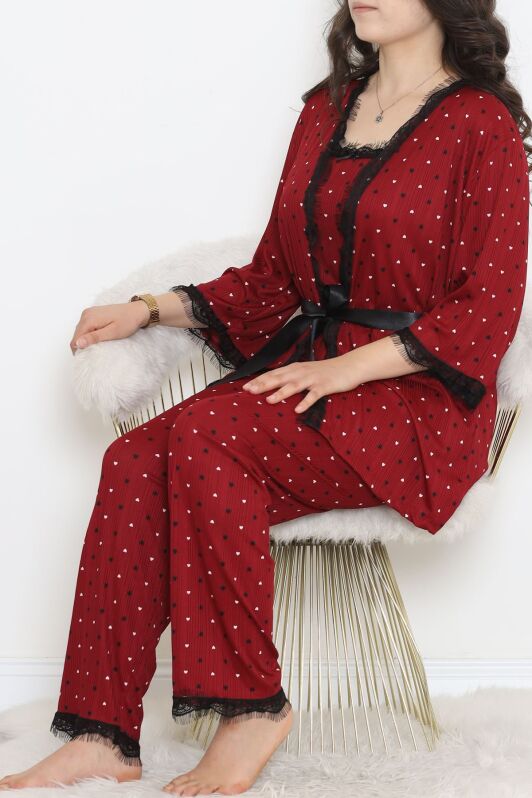 Battal Pegasus Set Pijama Takımı Açıkbordo - 670.1287. - 4