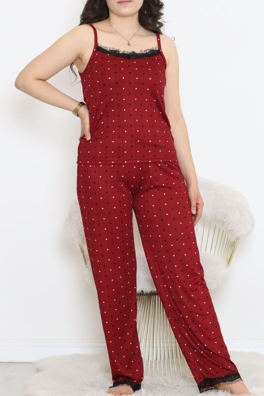 Battal Pegasus Set Pijama Takımı Açıkbordo - 670.1287. - 5