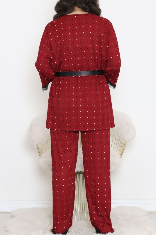 Battal Pegasus Set Pijama Takımı Açıkbordo - 670.1287. - 6