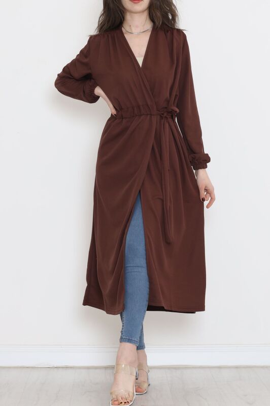 Beli Kemerli Kimono Kahve - 10013.1778. - 1