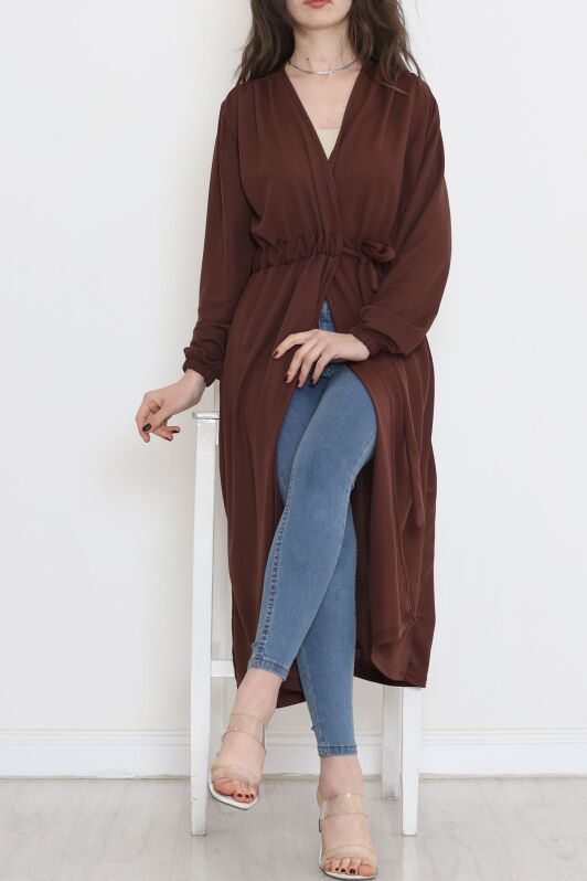 Beli Kemerli Kimono Kahve - 10013.1778. - 2