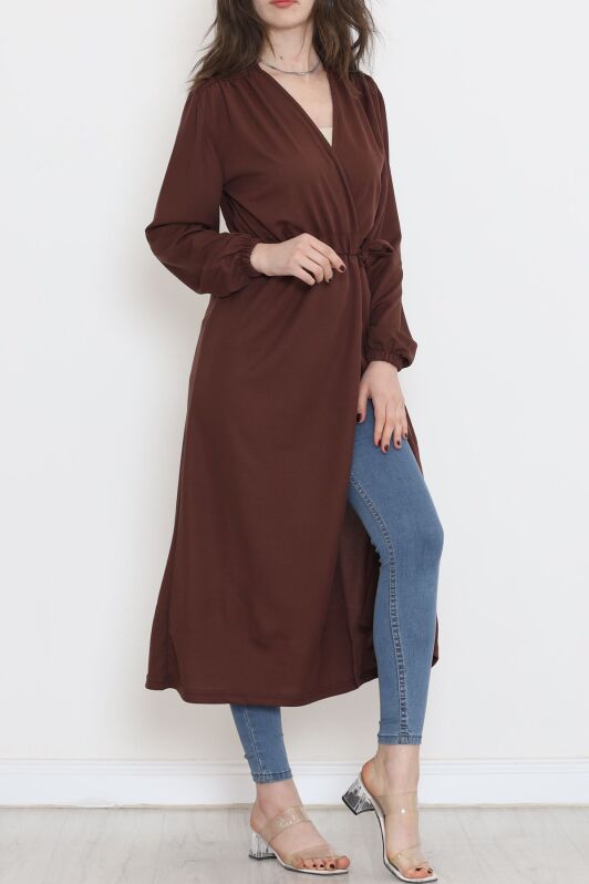 Beli Kemerli Kimono Kahve - 10013.1778. - 3