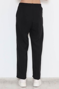 Beli Lastikli Baskılı Pantolon Siyah - 20820.683. - 4