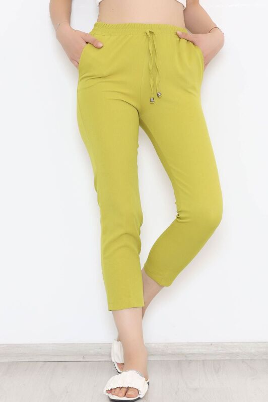 Beli Lastikli Duble Pantolon Yağyeşili - 20918.683. - 1