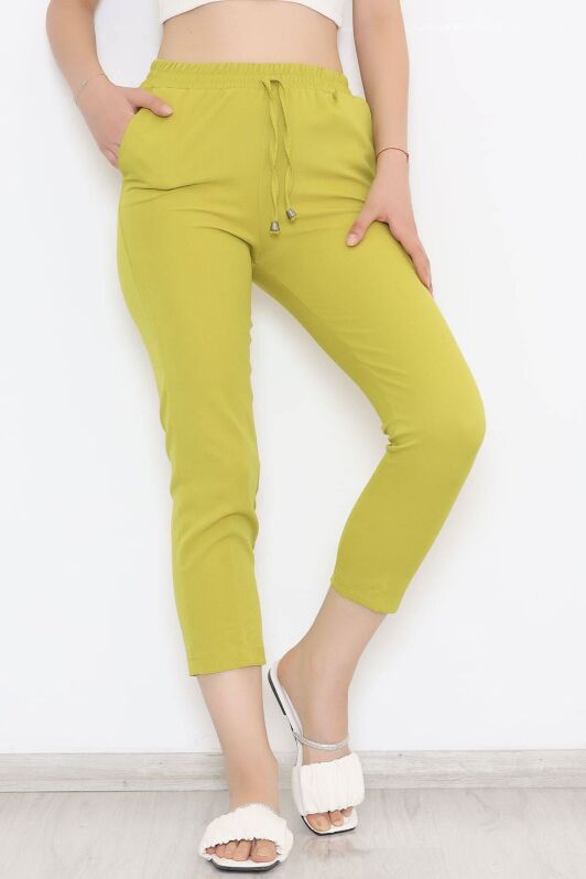 Beli Lastikli Duble Pantolon Yağyeşili - 20918.683. - 4