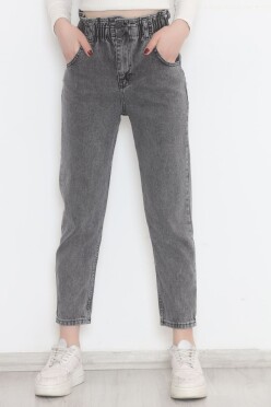 Beli Lastikli Kot Pantolon Gri - 12559.1431. - 2