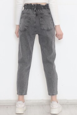 Beli Lastikli Kot Pantolon Gri - 12559.1431. - 5