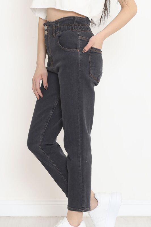 Beli Lastikli Kot Pantolon Koyugri - 10829.1431. - 3