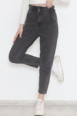 Beli Lastikli Kot Pantolon Koyugri - 12559.1431. - 1