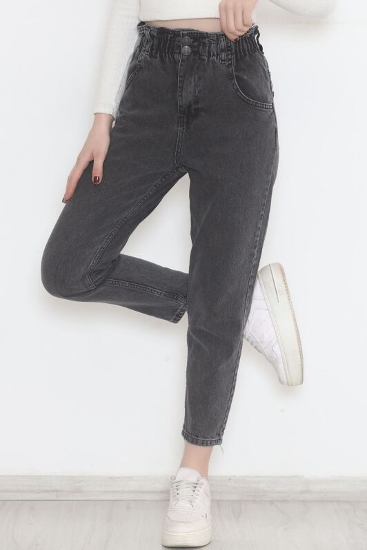 Beli Lastikli Kot Pantolon Koyugri - 12559.1431. - 1