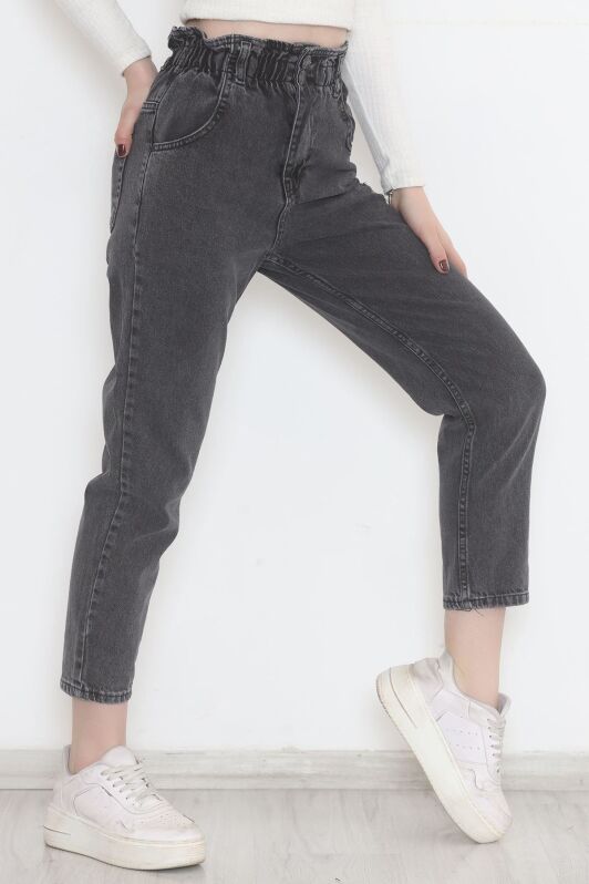 Beli Lastikli Kot Pantolon Koyugri - 12559.1431. - 4