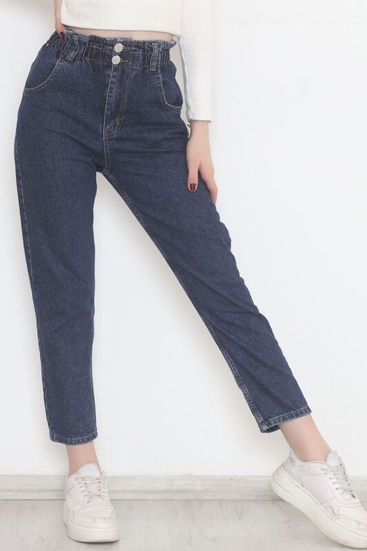 Beli Lastikli Kot Pantolon Koyumavi - 12559.1431. - 2