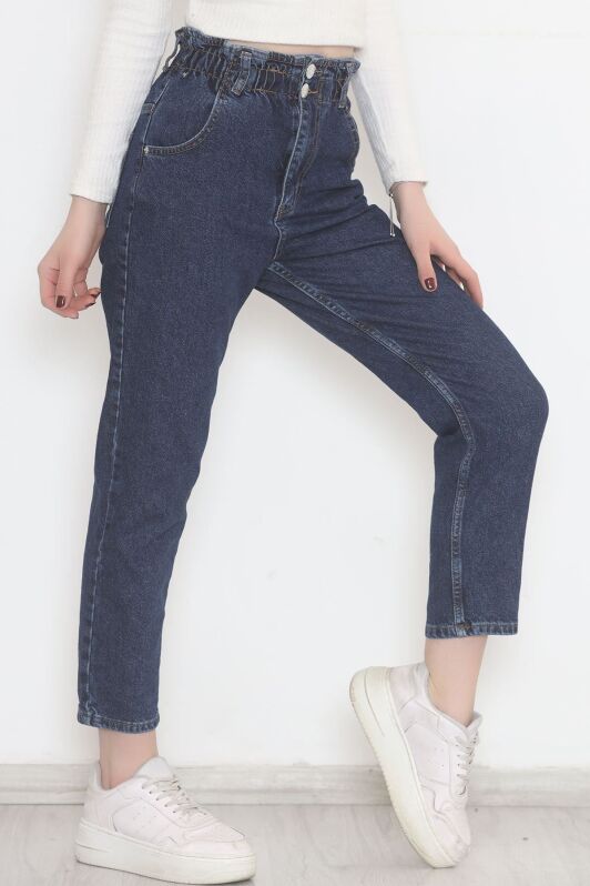 Beli Lastikli Kot Pantolon Koyumavi - 12559.1431. - 4