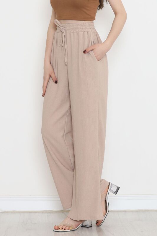 Beli Lastikli Pantolon Bej - 10536.1059. - 2