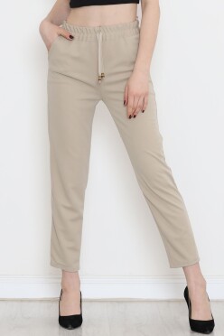 Beli Lastikli Pantolon Bej - 9189.1361. - 3