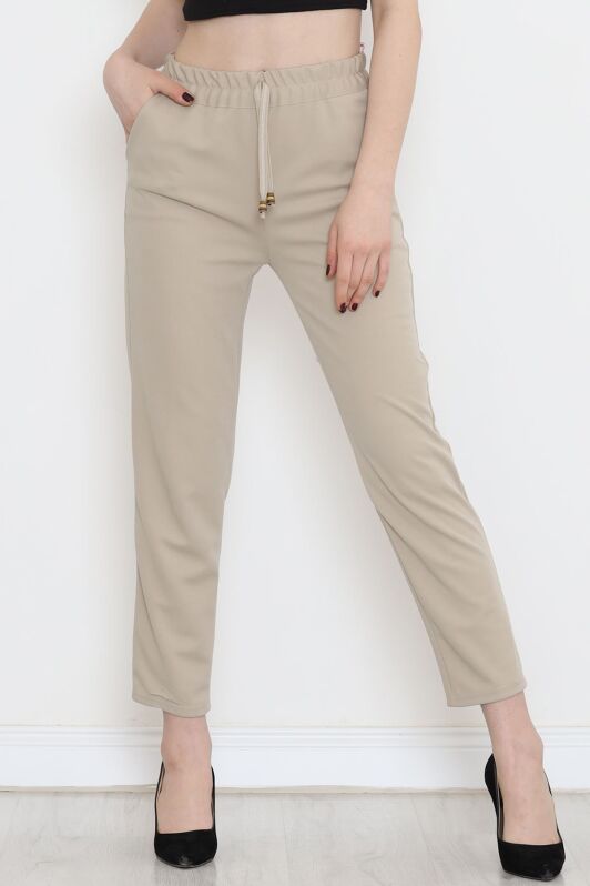 Beli Lastikli Pantolon Bej - 9189.1361. - 3