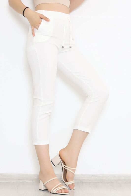 Beli Lastikli Pantolon Ekru - 20819.683. - 1
