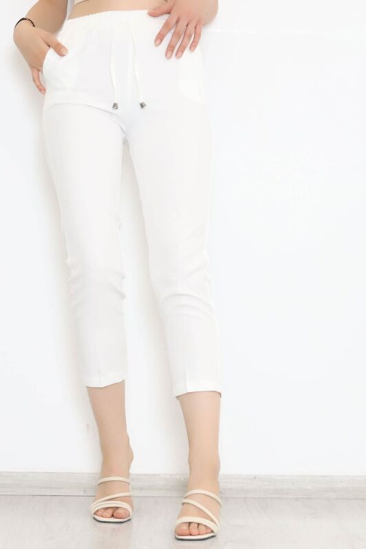 Beli Lastikli Pantolon Ekru - 20819.683. - 3