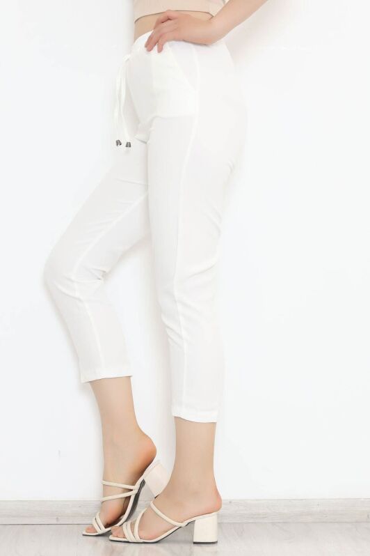 Beli Lastikli Pantolon Ekru - 20819.683. - 4