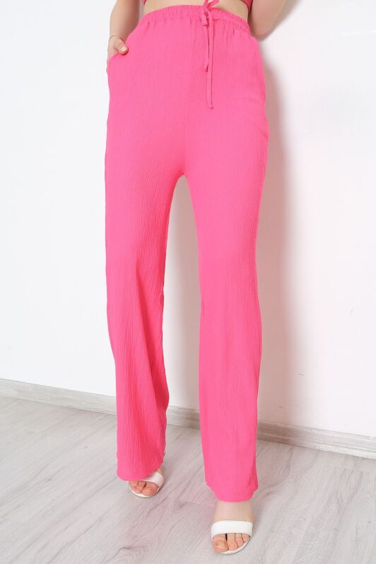 Beli Lastikli Pantolon Fuşya - 10536.1059. - 2