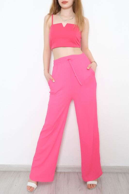 Beli Lastikli Pantolon Fuşya - 10536.1059. - 3