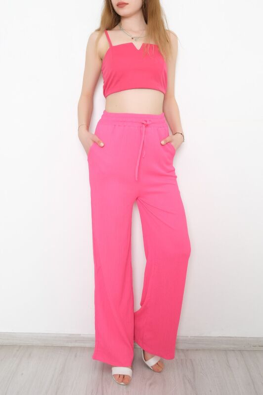 Beli Lastikli Pantolon Fuşya - 10536.1059. - 4