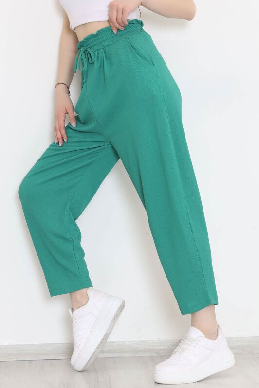 Beli Lastikli Pantolon Koyuyeşil - 10534.1059. - 1