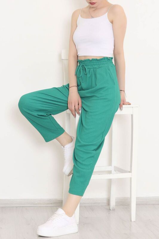 Beli Lastikli Pantolon Koyuyeşil - 10534.1059. - 4