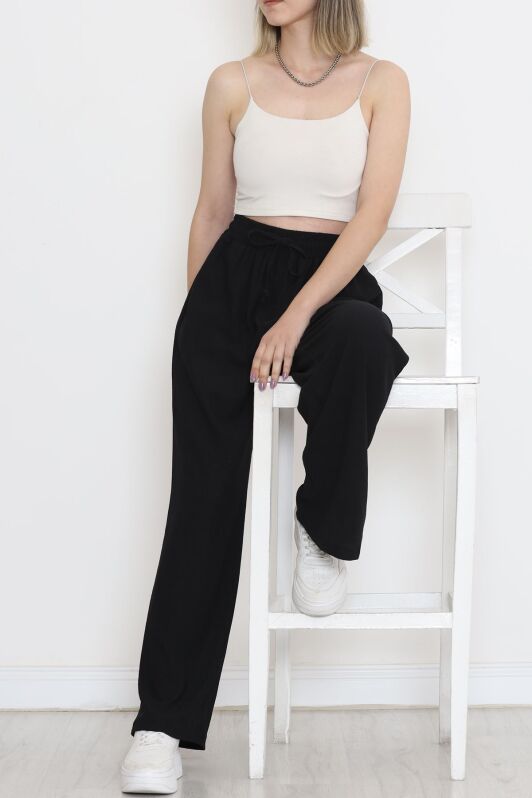 Beli Lastikli Pantolon Siyah - 10536.1059. - 3