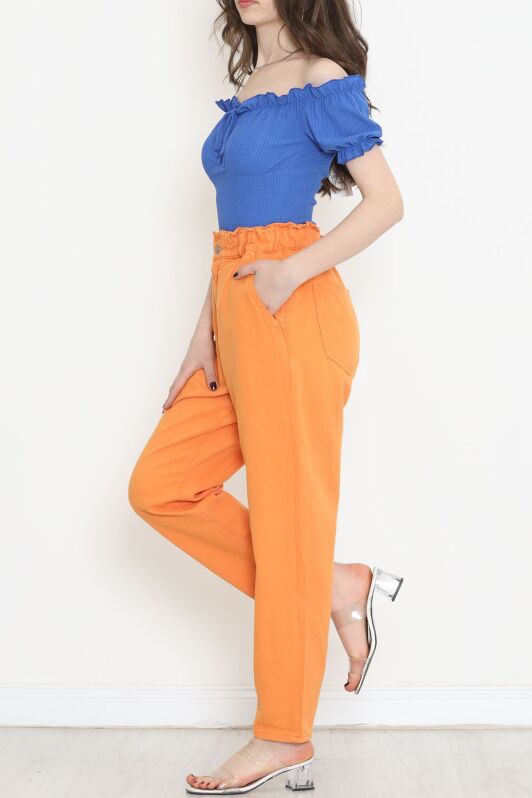 Beli Lastikli Pantolon Turuncu - 23339.1367. - 3