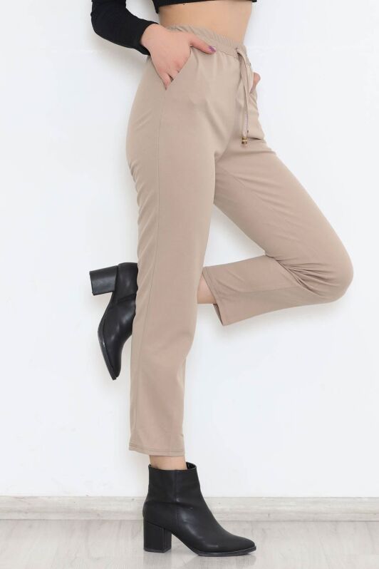 Beli Lastikli Pantolon Vizon2 - 9189.1361. - 2