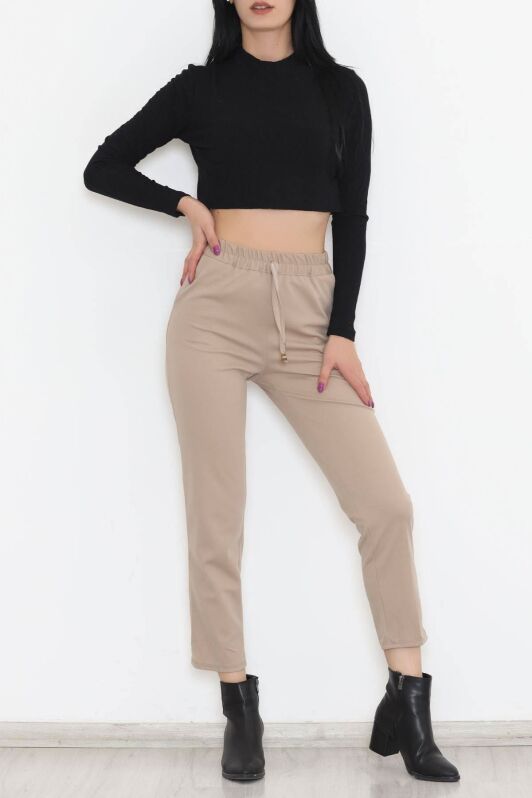 Beli Lastikli Pantolon Vizon2 - 9189.1361. - 4