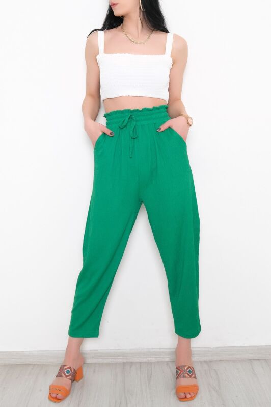 Beli Lastikli Pantolon Yeşil - 10534.1059. - 3