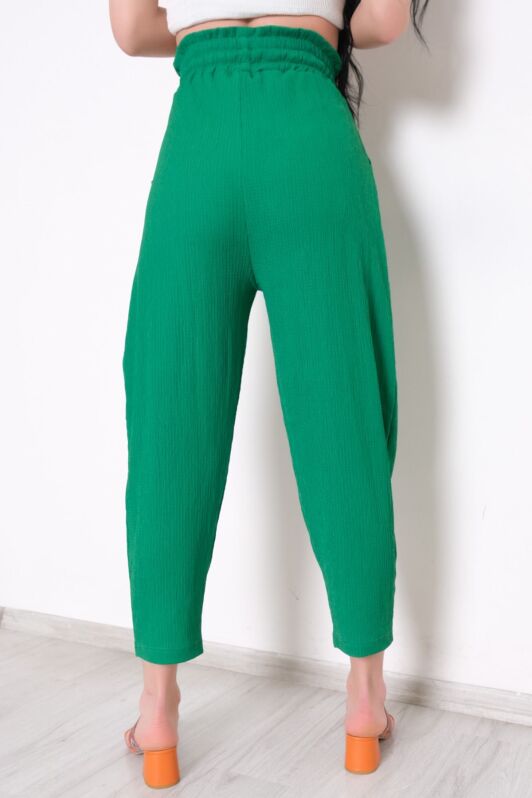 Beli Lastikli Pantolon Yeşil - 10534.1059. - 6