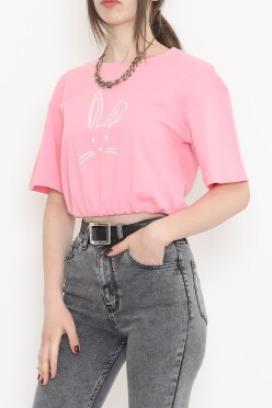 Beli Lastikli Tişört Pembe - 16546.1567. - 2