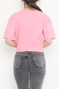 Beli Lastikli Tişört Pembe - 16546.1567. - 5