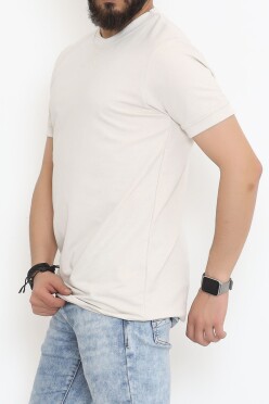 Bisiklet Yaka İki İplik Tişört Taş - 152430.275. - 3