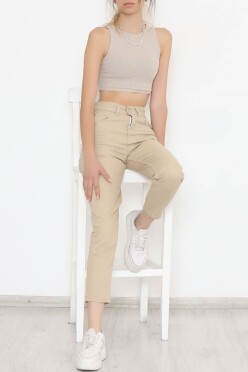 Boyfriend Kot Pantolon Bej - 11917.1431. - 5