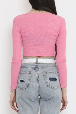 Büzgü Detaylı Bluz Pembe - 15940.1567. - 4