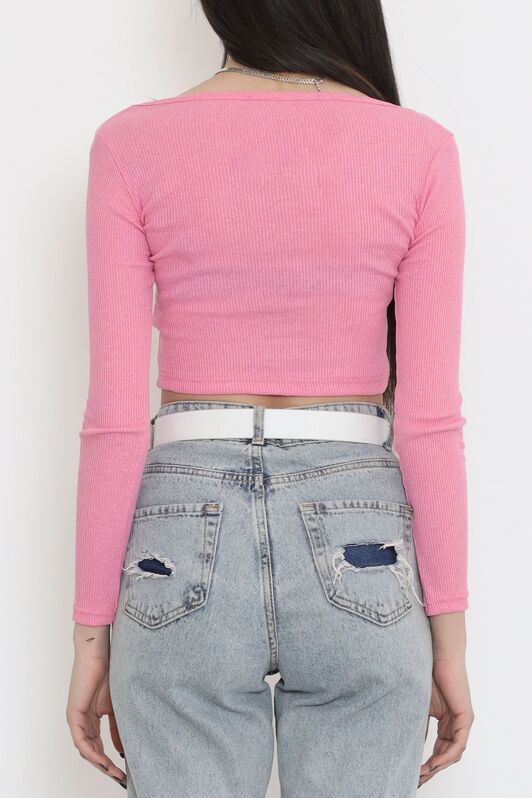 Büzgü Detaylı Bluz Pembe - 15940.1567. - 4