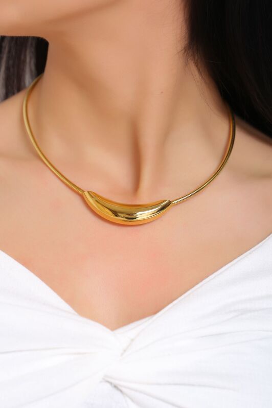 Çelik Kolye Gold - 17217.1805. - 1