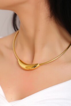 Çelik Kolye Gold - 17217.1805. - 2
