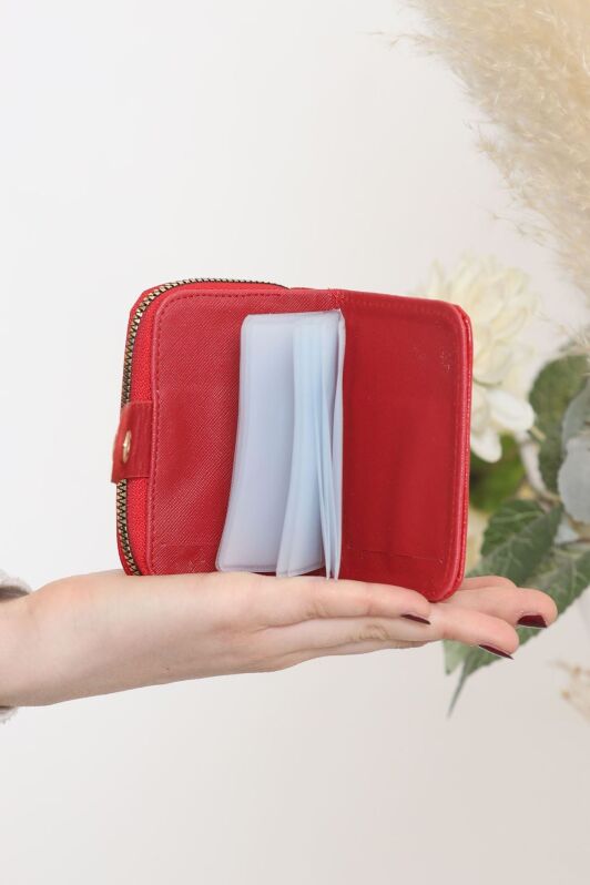 Çıtçıtlı Cüzdan Kırmızı - 15275.1787. - 3