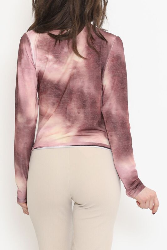 Desenli Bluz Gül - 3712.1595. - 5