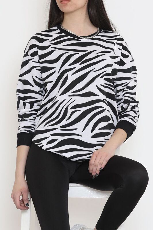 Desenli Crop Sweat Zebra - 12439.1567. - 3