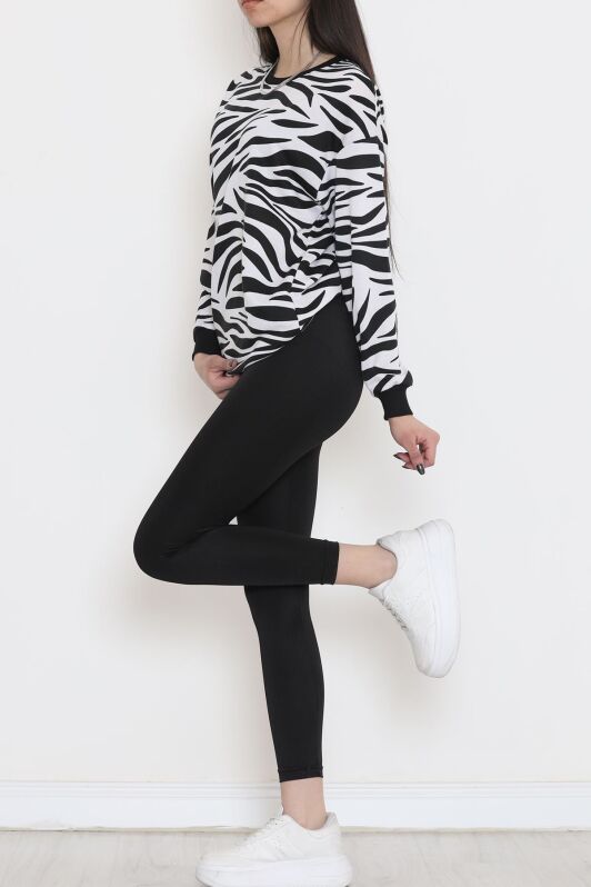 Desenli Crop Sweat Zebra - 12439.1567. - 4