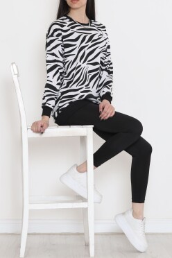 Desenli Crop Sweat Zebra - 12439.1567. - 5